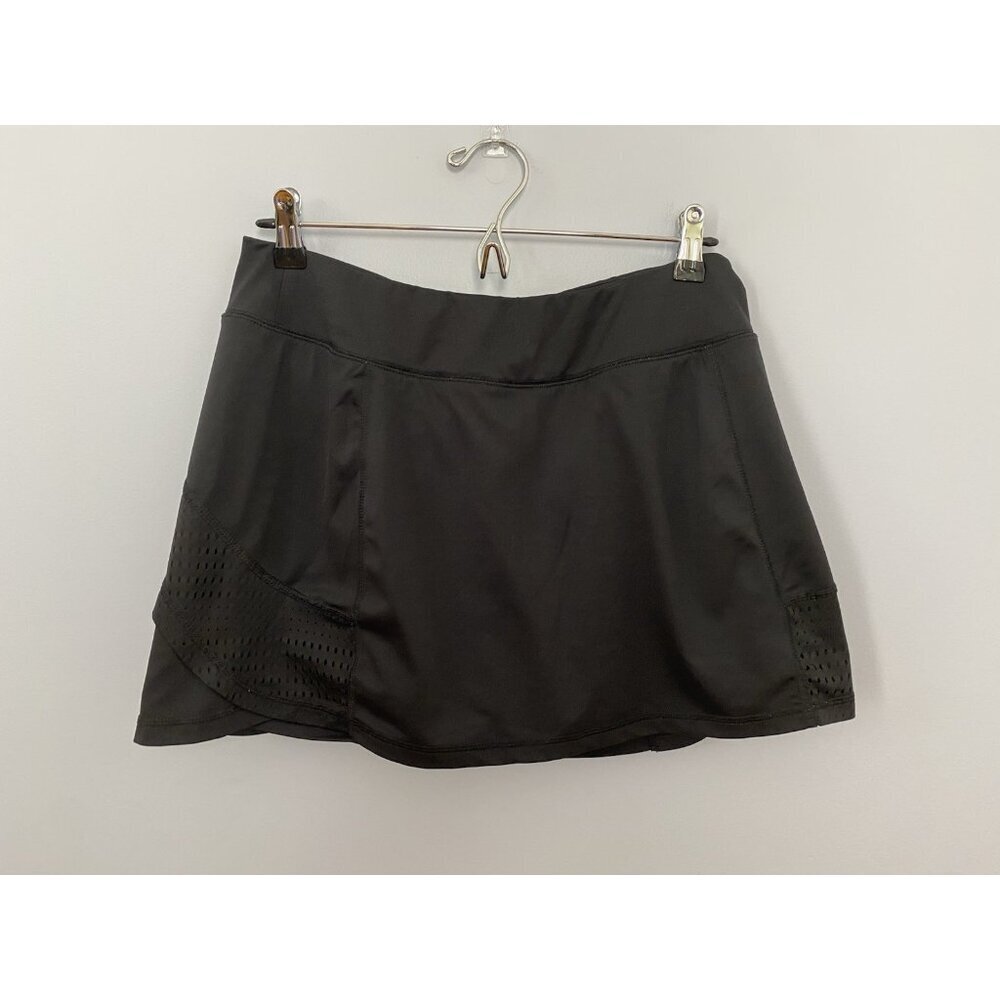 Tek Gear Skort Womens Size Large Black Tennis Skirt Golf Stretch Athletic Mesh